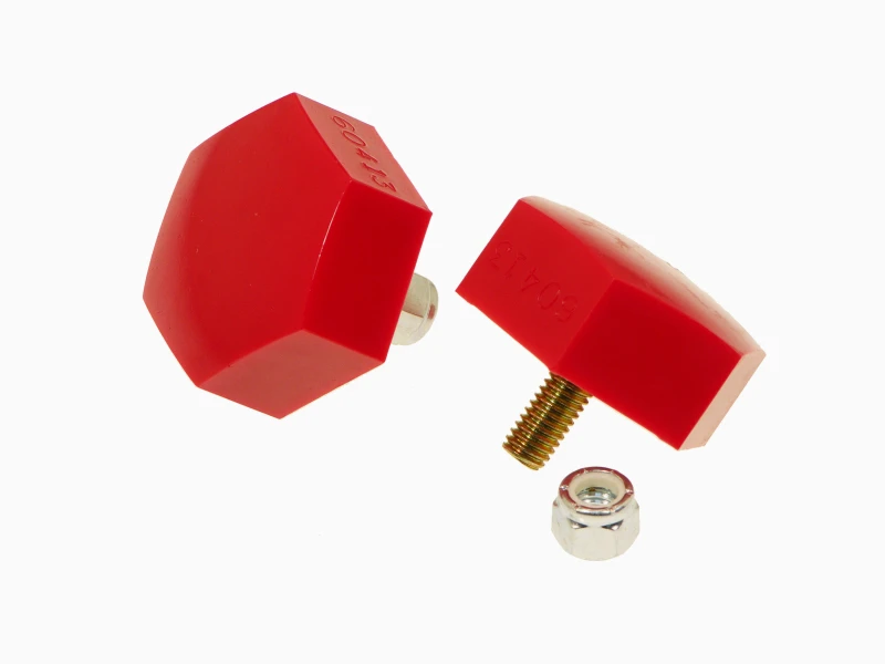 Prothane Universal Bump Stop 7/8 X 2 1/4 Zoll Durchmesser Hex – Rot
