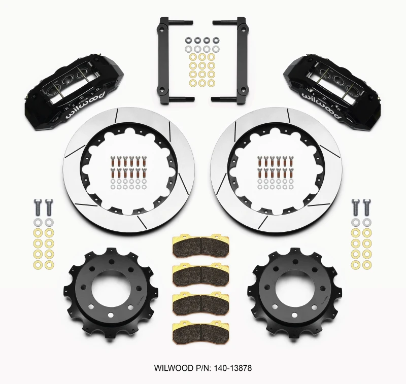 Wilwood TX6R Hinterrad-Bremse-Kit 16,00 Zoll Schwarz 1999-2010 GM H2 / 2500 4,63 Zentrierung