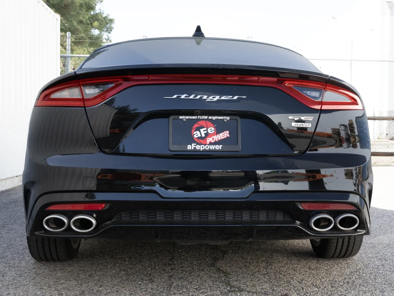 aFe Gemini XV 3in to Dual 2-1/2in 304 SS Cat-Back Exhaust w/ Cut-Out 18-21 Kia Stinger L4-2.0L (t)