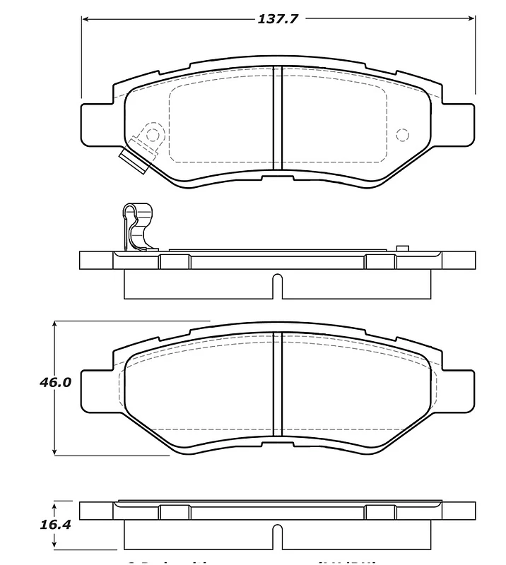 StopTech Performance Rear Brake Pads 08-13 Chevy Camaro