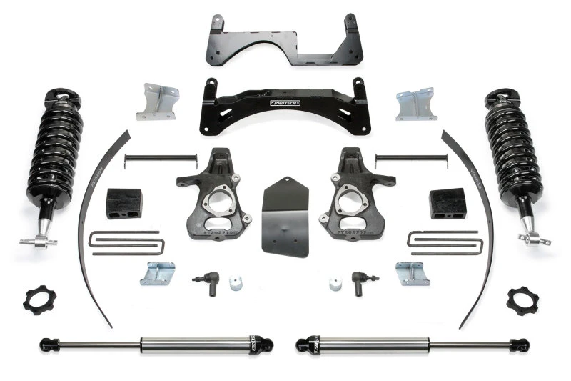 Fabtech 14-18 GM C/K1500 P/U ohne OE Forg Stl UCA 6in Perf Sys mit 4.0 & 2.25