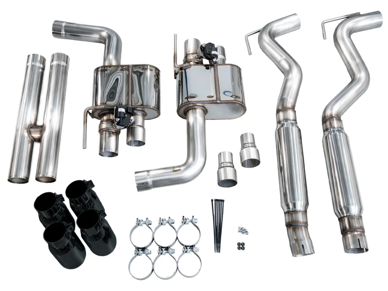 AWE 18-23 S550 Mustang GT SwitchPath Exhaust - Diamond Black Tips