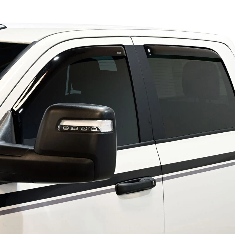 Westin 2009-2018 Dodge/Ram Crew Cab/Mega Cab Wade In-Channel Wind Deflector 4pc - Smoke