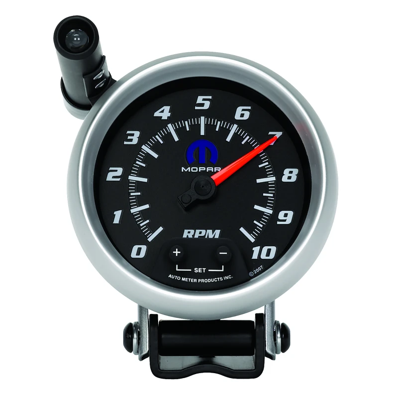 AutoMeter-Tachometer 3-3/4 Zoll 10.000 U/min Sockel mit Quick-Lite-Schwarz Mopar