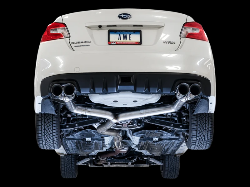 AWE Tuning Subaru WRX/STI VA/GV Limousine Track Edition Auspuff - Chromsilberne Endrohre (102mm)