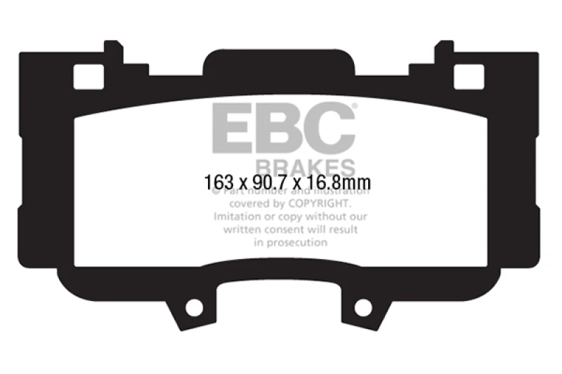 EBC 15+ Ford Mustang 2.3 Turbo Performance Pkg Redstuff Front Brake Pads