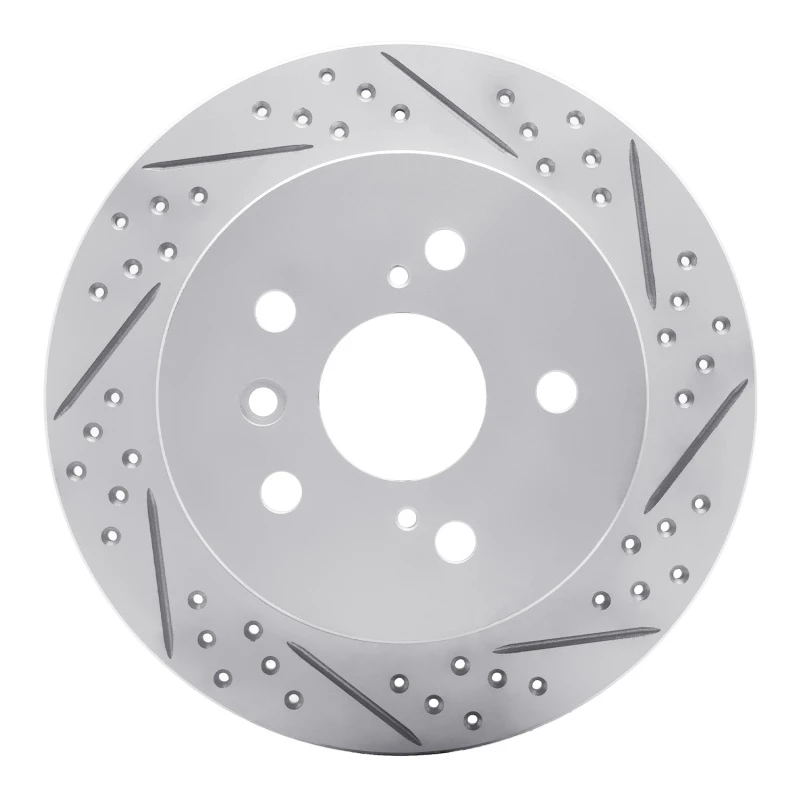 DFC 12-18 Lexus Es300H Rear Right Drilled & Slotted Geoperformance Rotor