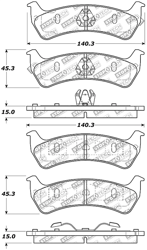 StopTech Street Select Brake Pads - Front