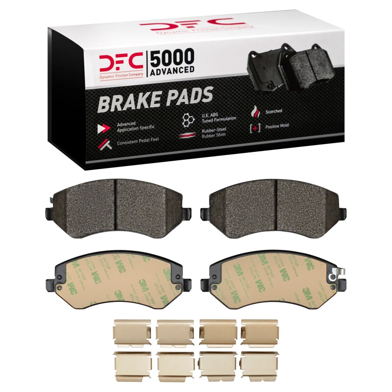 DFC 01-07 Chrysler Voyager Front 5000 Advanced Semi Metallic Brake Pads and Hardware Kit