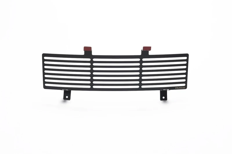 Putco 11-16 Ford SuperDuty - Stainless Steel Black Bar Design Bumper Grille Inserts