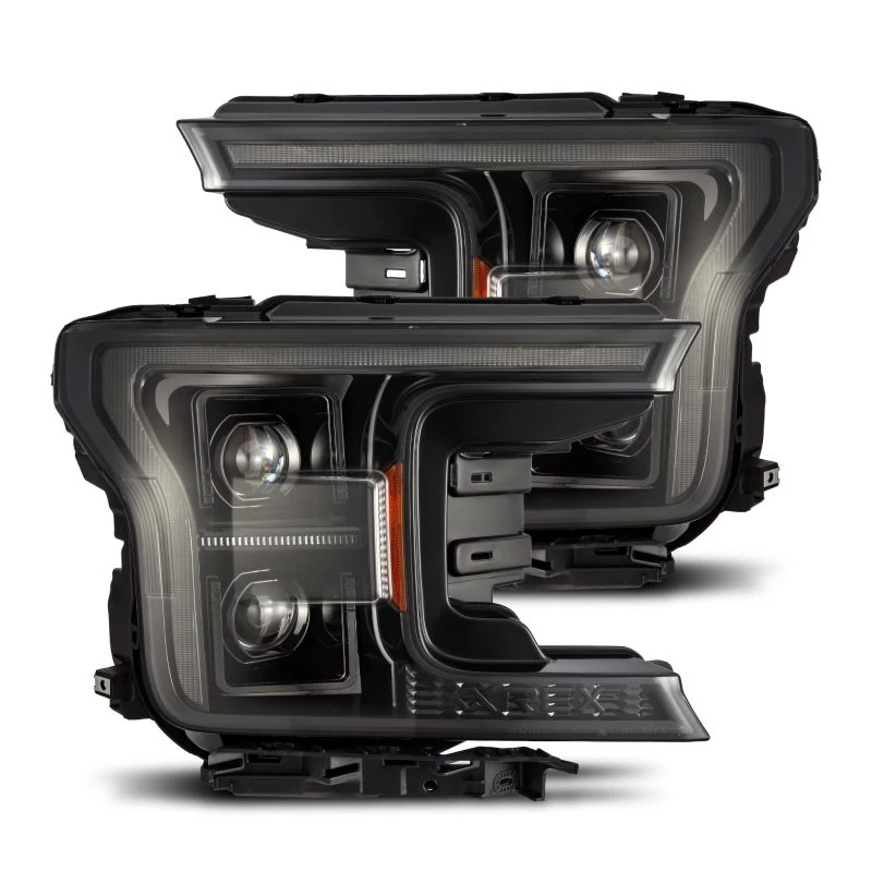 AlphaRex 18-20 Ford F150 PRO-Serie Scheinwerfer Alpha Schwarz mit Seq Signal & DRL