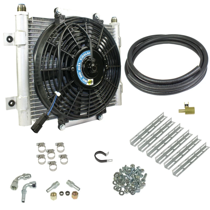 BD Diesel Xtruded Transmission Oil Cooler - 5/16 inch Cooler Lines