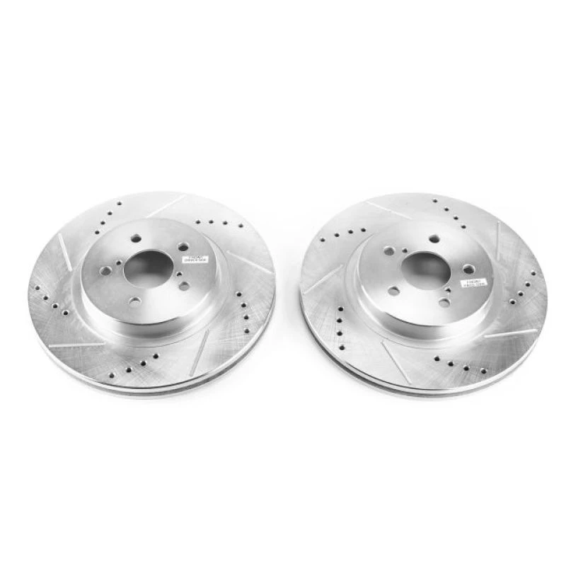 Power Stop Front Evolution Drilled & Slotted Rotors - Pair for 2019 Subaru Crosstrek