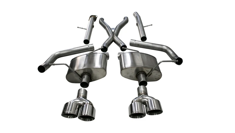 Corsa 18-21 Jeep Grand Cherokee TrackHawk 6.2L Xtreme Cat-Back-Doppel-Auspuff mit 4,5-Zoll-polierten Endrohren