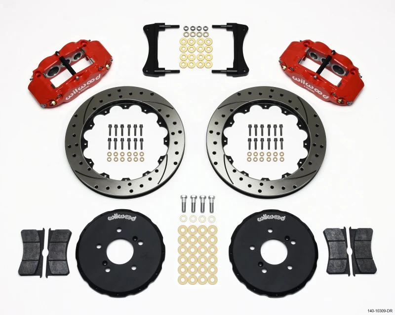 Wilwood Narrow Superlite 6R Front Hat Kit 12,88 Zoll Bohrung Rot Honda S2000
