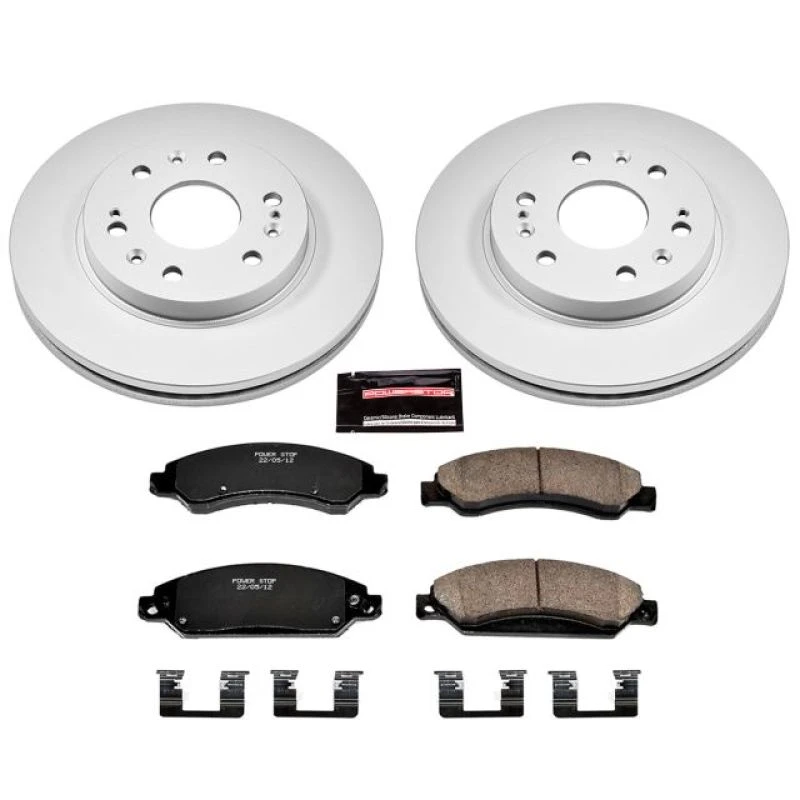 Power Stop 07-08 Cadillac Escalade Front Z17 Evolution Geomet Coated Brake Kit