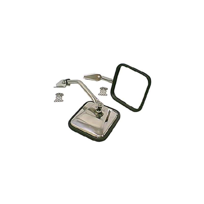 Rugged Ridge 55-86 Jeep CJ Edelstahl-Seiten Spiegel-Kit