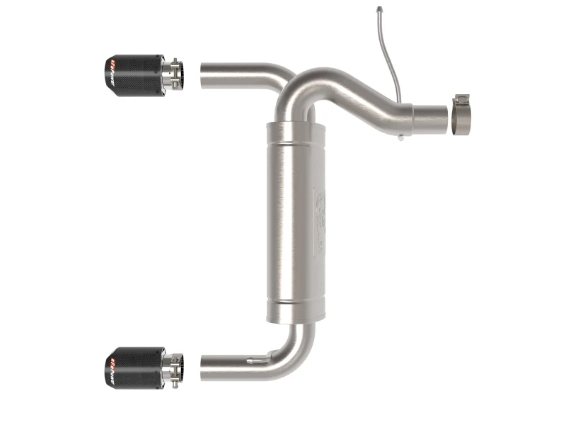 aFe Vulcan 3 Zoll 304 SS Axle-Back-Auspuff 2021 Ford Bronco L4-2.3L (t)/V6-2.7L (tt) mit Carbon-Spitzen