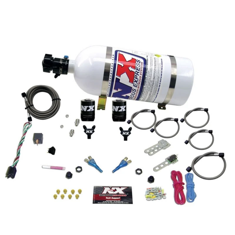 Nitrous Express Dodge EFI Vollrennsport-Doppel-Düsen-Nitrous-Kit (100-300PS) mit 10lb-Flasche