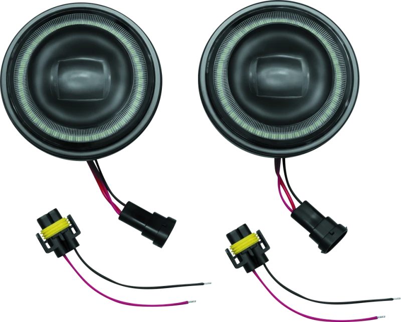 Kuryakyn 4,5 Zoll Orbit Vision LED Passing Lamps Schwarz