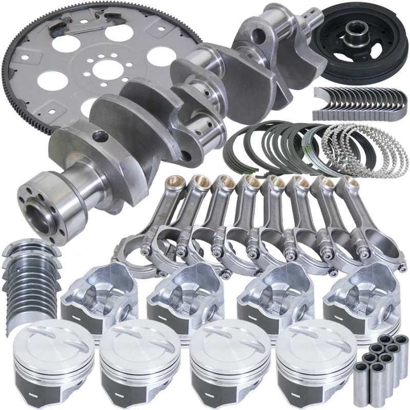 Eagle Chevy 350 1Pc 3.750in Kurbelwelle 5.700in I-Träger Pleuel 4.060in Kolben 168 Zahn FP Ausgewuchtete Baugruppe