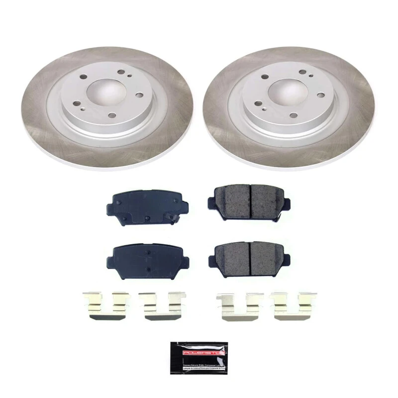 Power Stop Rear Semi-Coated Rotor Kit for 18-20 Mitsubishi Eclipse Cross