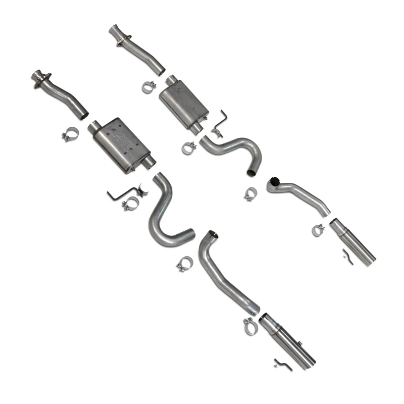 BBK 86-04 Mustang Kat-Back-Kit Varitune Muffler Edelstahlspitzen