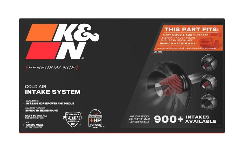 K&N 63 Series Aircharger Performance Intake Kit Chevy/GMC 14-15 Silverado/Sierra 1500 5.3L/6.2L V8