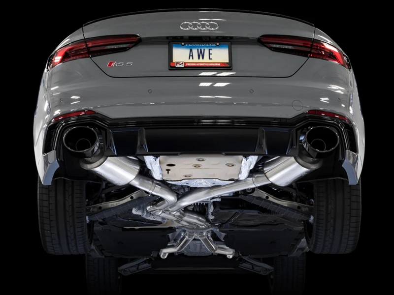 AWE Tuning Audi B9 RS 5 Sportback Touring Edition Auspuff-Non Resonated- Diamantschwarz RS-Stil-Tipps