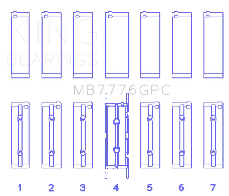 King BMW N55 B30A/ N53 B30A/ N52 B30A Hauptlager-Set