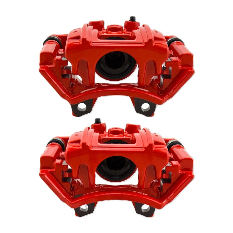 Power Stop 18-25 Jeep Wrangler Rear Red Caliper w/Bracket (Pair)