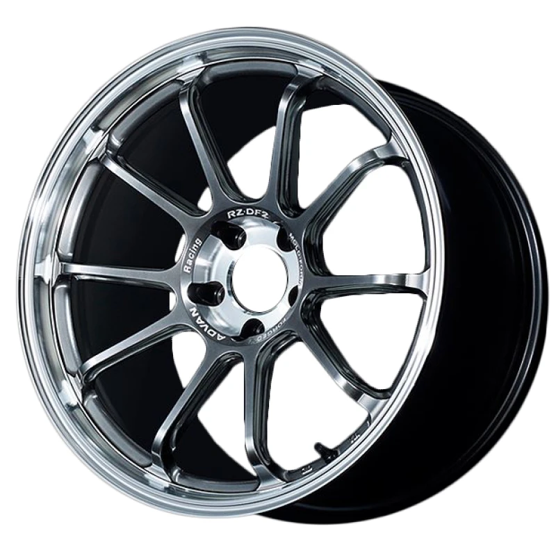 Advan RZ-DF2 19x9.5 / 5x120 BP / +44 Offset / 72.5 HB - Diamond Cut & Hyper Platinum Black