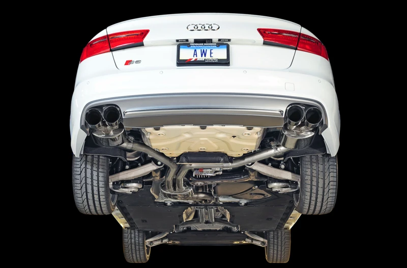AWE Tuning Audi C7 / C7.5 S6 4.0T Touring Edition Auspuff - Diamantschwarze Endrohre