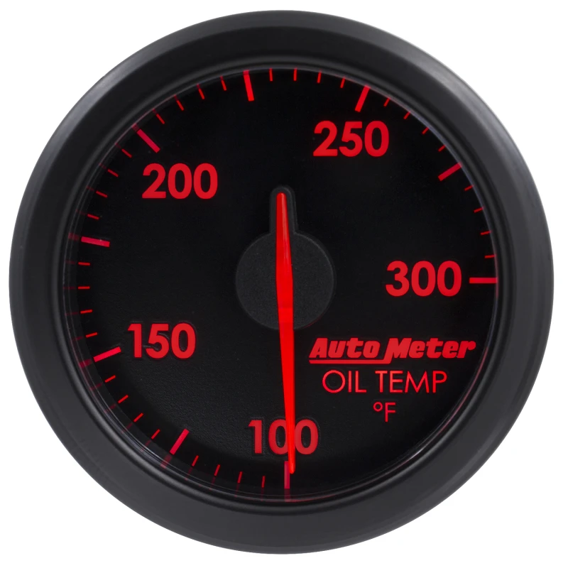Autometer Airdrive 2-1/6in Oil Temp Gauge 100-300 Degrees F - Black