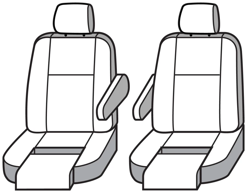 Covercraft 19-26 Mercedes-Benz Sprinter Polycotton SeatSaver Custom Front Row Seat Covers-Misty Grey