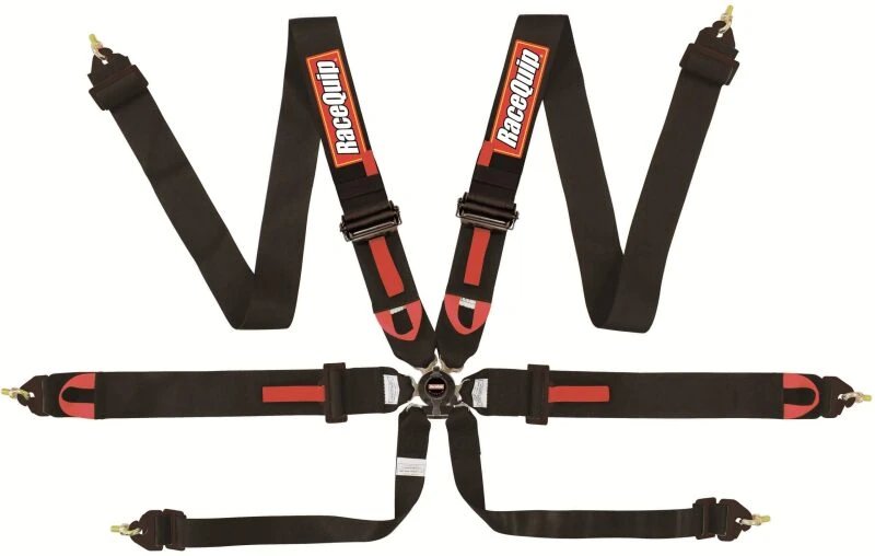 RaceQuip Schwarzes FIA CAMLOCK 6-Punkt-Pull-Down-Lap