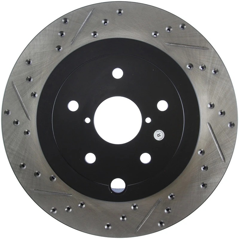 StopTech Slotted & Drilled Sport Brake Rotor for 08+ Subaru STI (Will Not Fit 05-07)