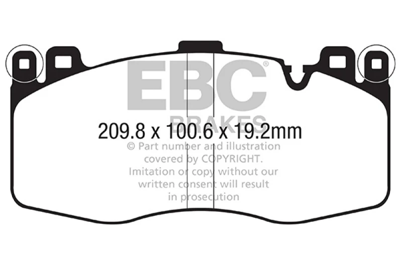 EBC 15-19 BMW X5M 4.4TT (F85) Redstuff Front Brake Pads