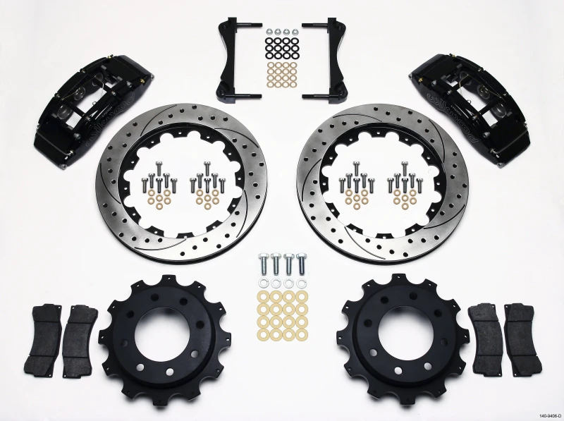 Wilwood TC6R Hinterrad-Bremse-Kit 16,00 Zoll Bohrloch 1999-2010 GM Trk 2500 HD 4,84 Cntr