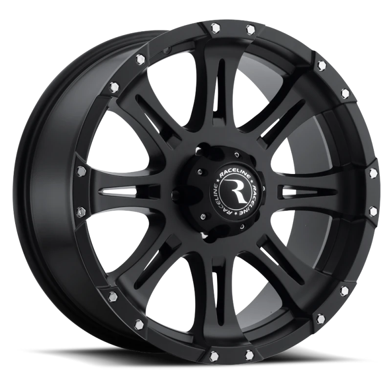 Raceline 981 Raptor 16x8in / 8x165.1 BP / 0mm Offset / 130.81mm Bore - Satin Black Wheel