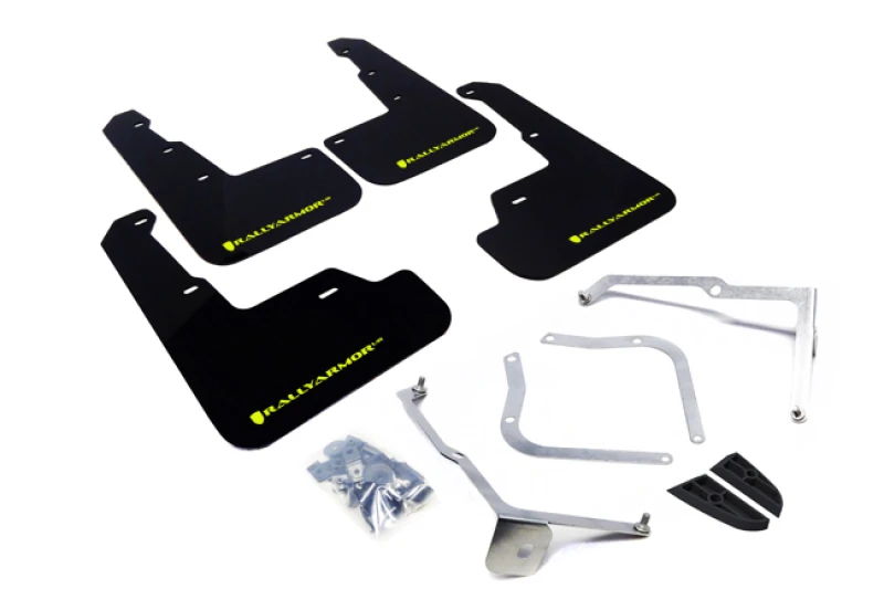 Rally Armor für 15-21 Subaru WRX/STI Schwarzes UR-Spritzschutz mit grünem Logo