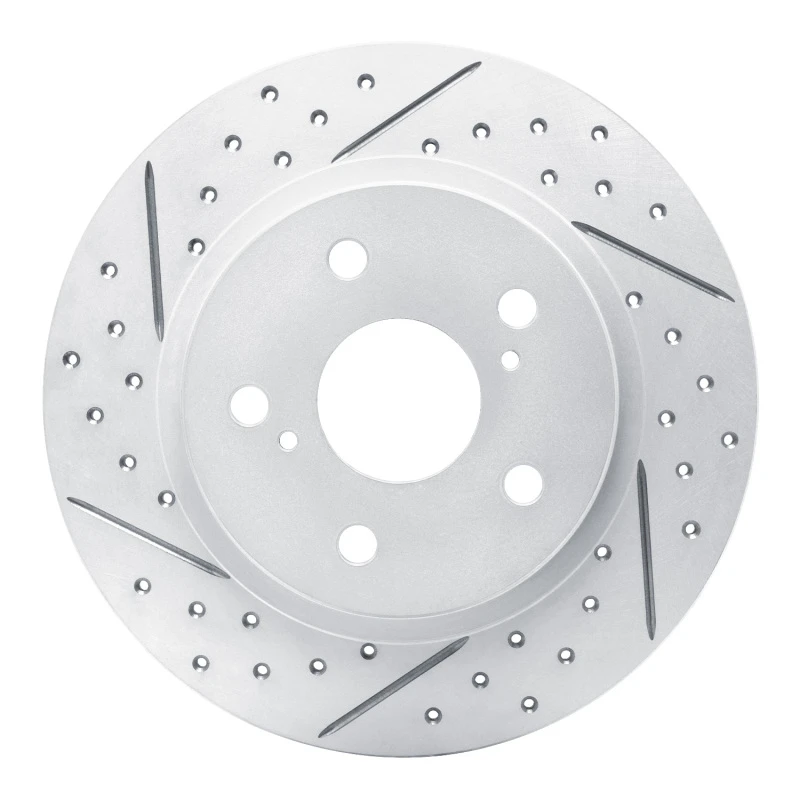 DFC 08-18 Pontiac Vibe Rear Left Drilled & Slotted Geoperformance Rotor
