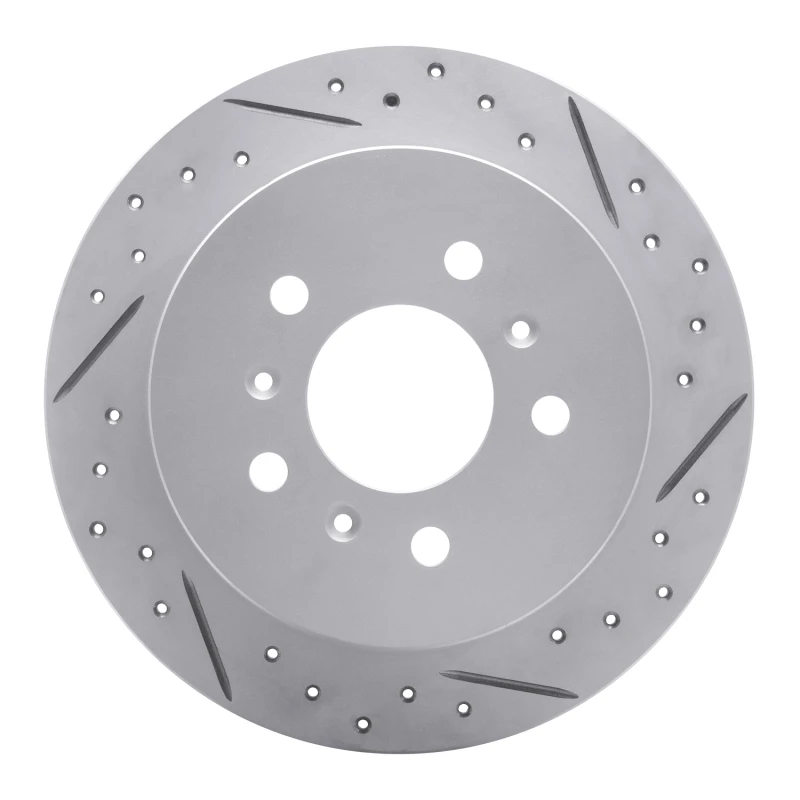 DFC 06-10 Buick Allure Rear Right Drilled & Slotted Geoperformance Rotor
