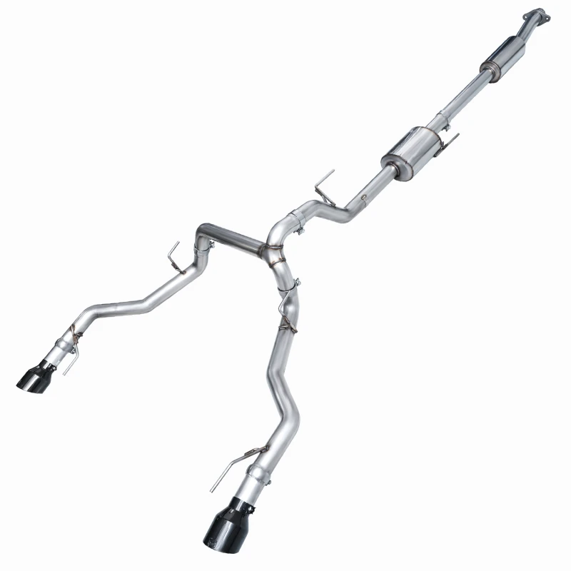 AWE Tuning 2021+ Ford F-150 Tremor (mit Stoßfänger-Ausschnitten) 0FG Resonierter Katback - Diamantschwarz Spitzen