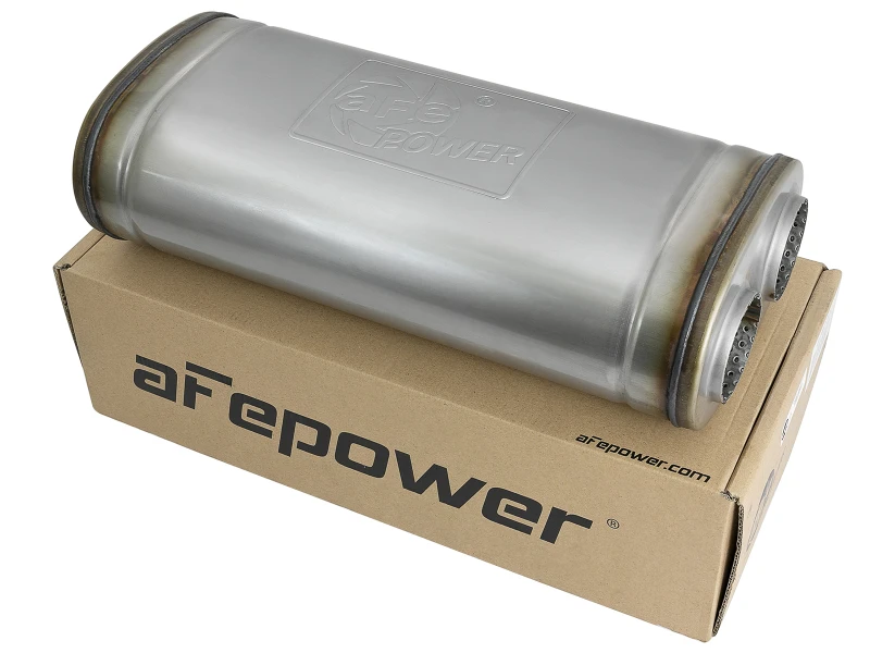 aFe MACH Force-Xp Muffler 2-1/2 IN ID Offset/Dual x 18 IN L x 8 IN W x 5 IN H - Oval Body