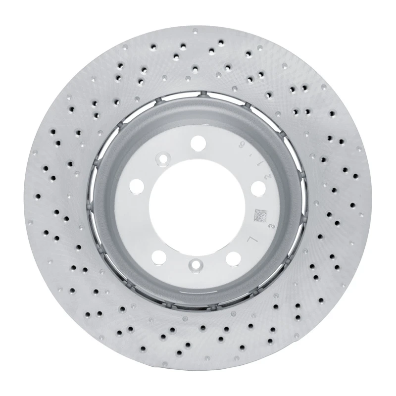 DFC 16-23 Porsche 718 Cayman Left Rear Drilled Hi-Carbon Alloy Geomet Coated Rotor