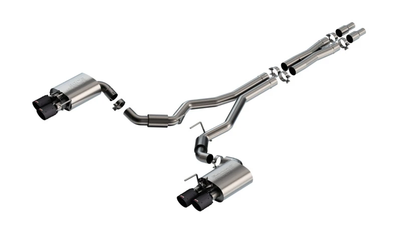 Borla 2024 Ford Mustang GT 5.0L V8 mit Active Exhaust S-Type Cat-Back Abgassystem - Carbon Fiber