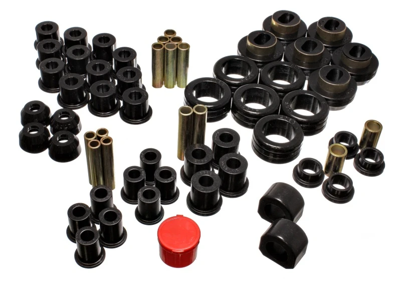 energy-suspension_3.18102G-67932b476daee Energy Suspension 81-87 Chevy/GMC 4WD (mit Standard-Vorderradaufhängung) Schwarzes Hyper-Flex-Master-Bushings-Set
