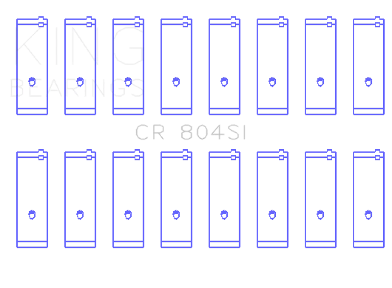 King Ford 260CI/289CI/302 5.0L (Size 020) Windsor Connecting Rod Bearing Set