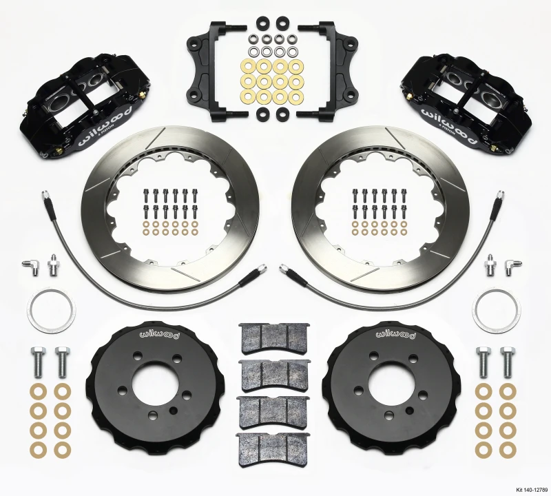Wilwood Narrow Superlite 6R Vorderer Hutm Kit 12,88 Zoll 06-12 Volkswagen GTI mit Leitungen